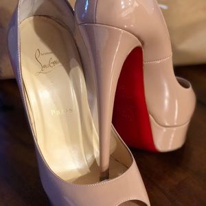 Christian Louboutin Beige Platform Pumps
